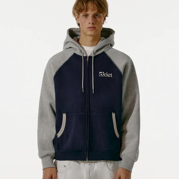테켁 Teket Plan Zip-Up Hoodie Navy
