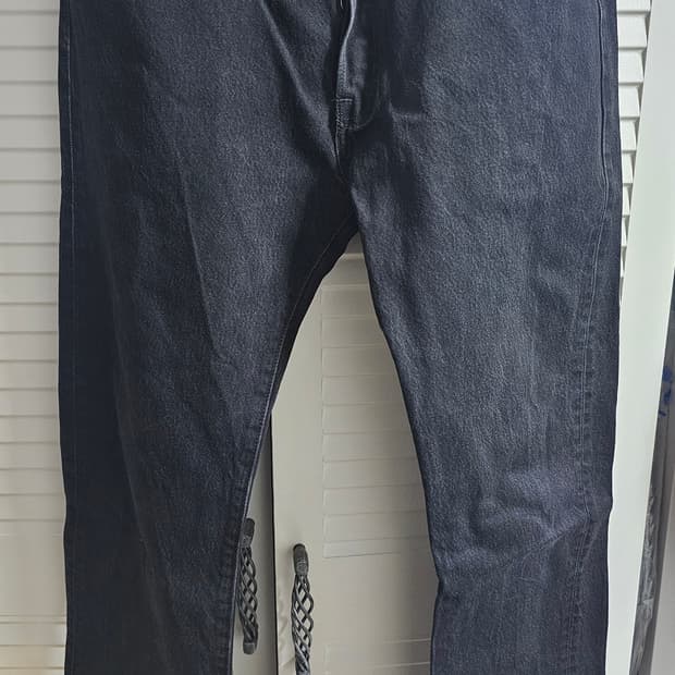 리바이스 501 흑청 블랙진 데님 팬츠 36x32