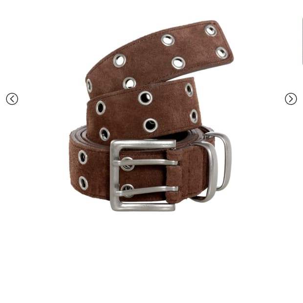 kamienxmjd double hole belt suede brown