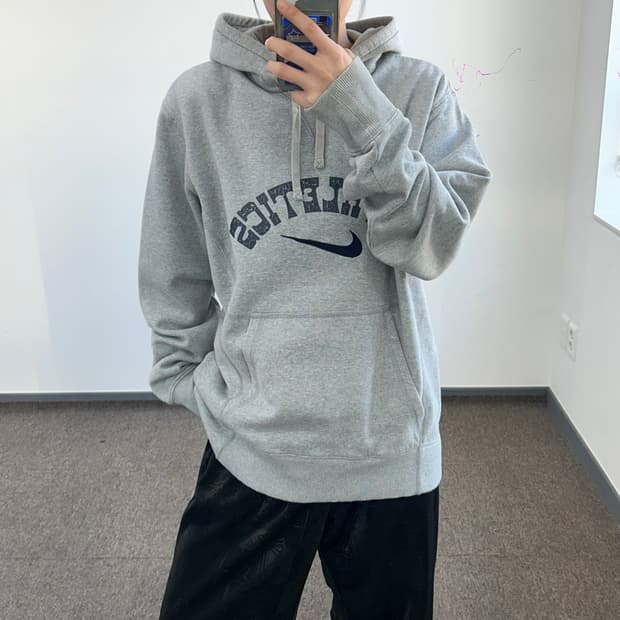 Nike 나이키 네이비로고 그레이 후드티 