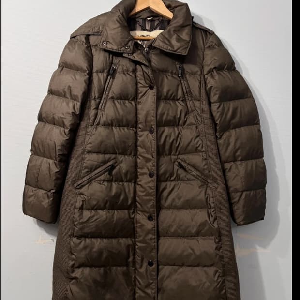 정품 버버리 여성 퀼팅 패딩 코트