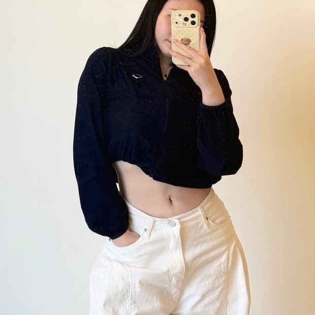 미스치프(MISCHIEF) 후드와플집업 네이비 M