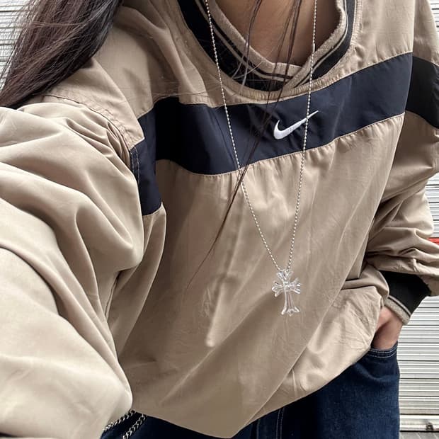 90s NIKE 올드스쿨 베이지&블랙 웜업