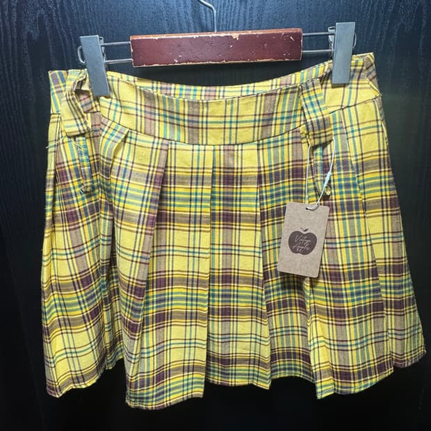 vintage skirt 체크 스커트
