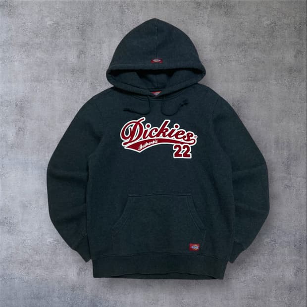 디키즈 스펠아웃 빅로고 차콜 후드티