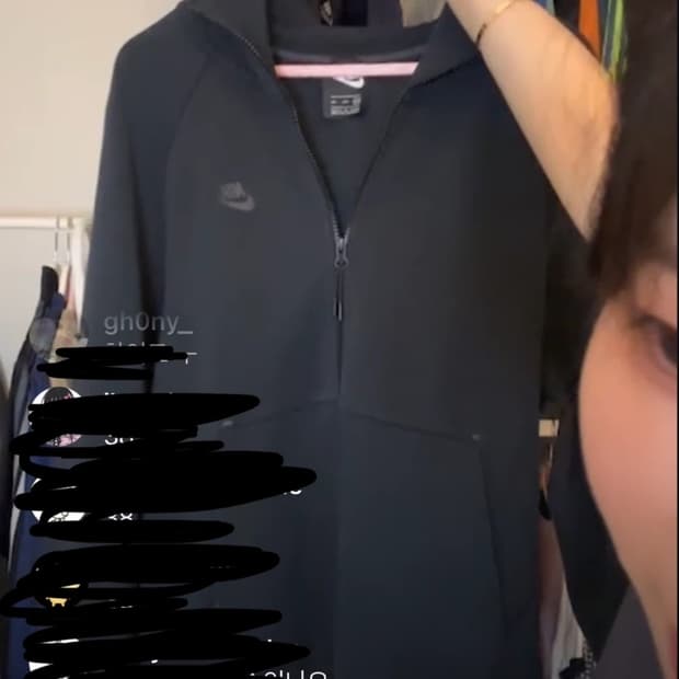 나이키 후드집업 로고 블랙