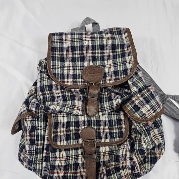 빈티지체크백팩