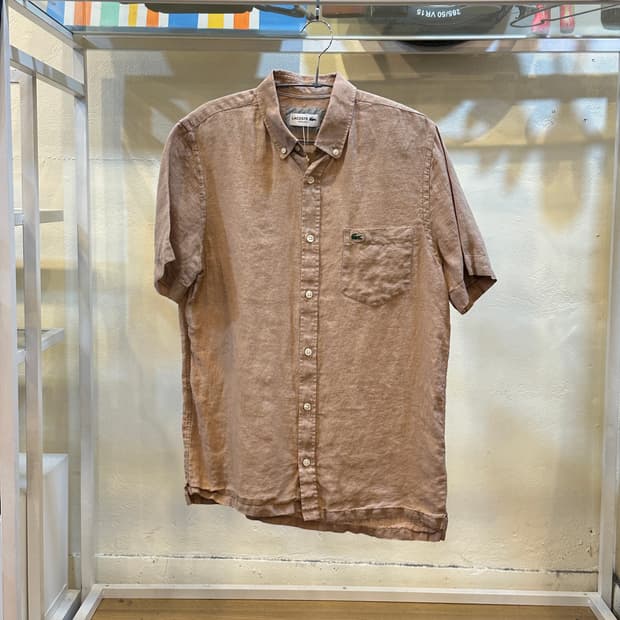 라코스테 린넨 셔츠 반팔 M