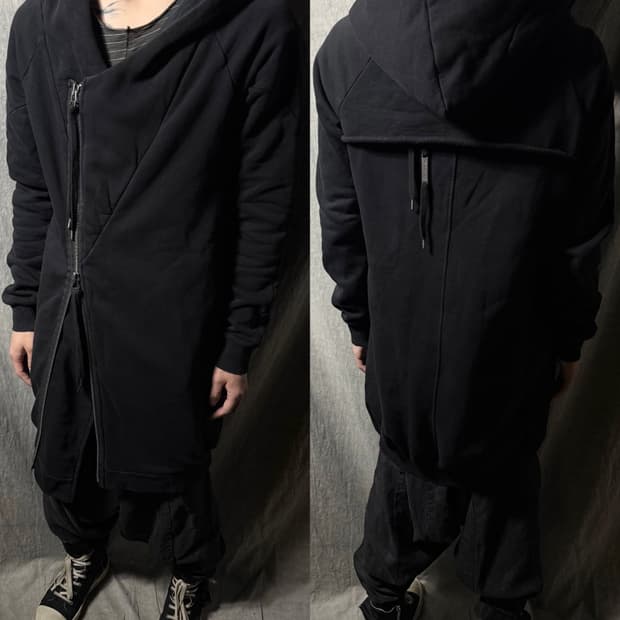Army of Me  Asymmetric Long Hooded Zip