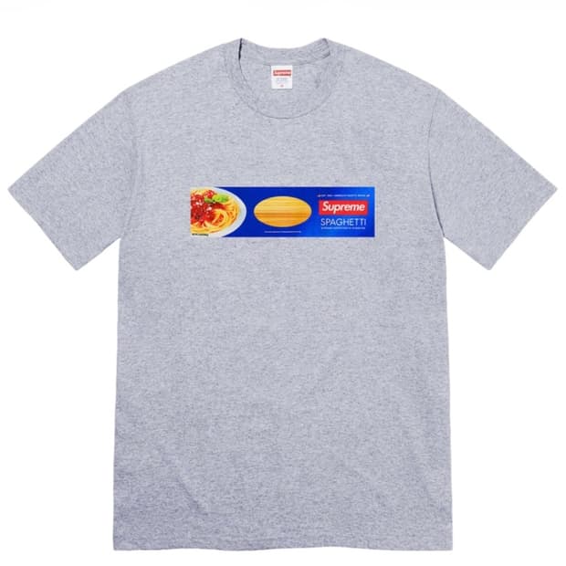 [XL] supreme 슈프림 스파게티 반팔 티셔츠 헤더 그레이