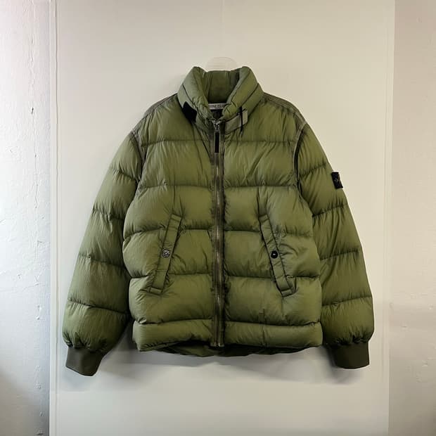 00s 스톤아일랜드 가먼트 다이드 다운 자켓