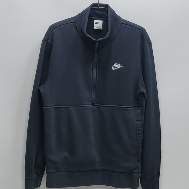 NIKE 22FW 클럽 브러시드 백 하프집업 풀오버 / 남 M 블랙
