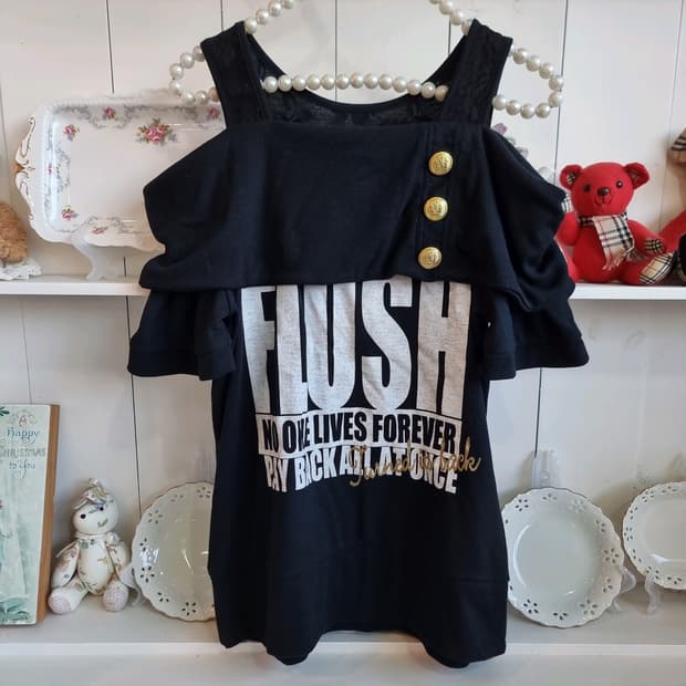 러플 레이어드 티셔츠