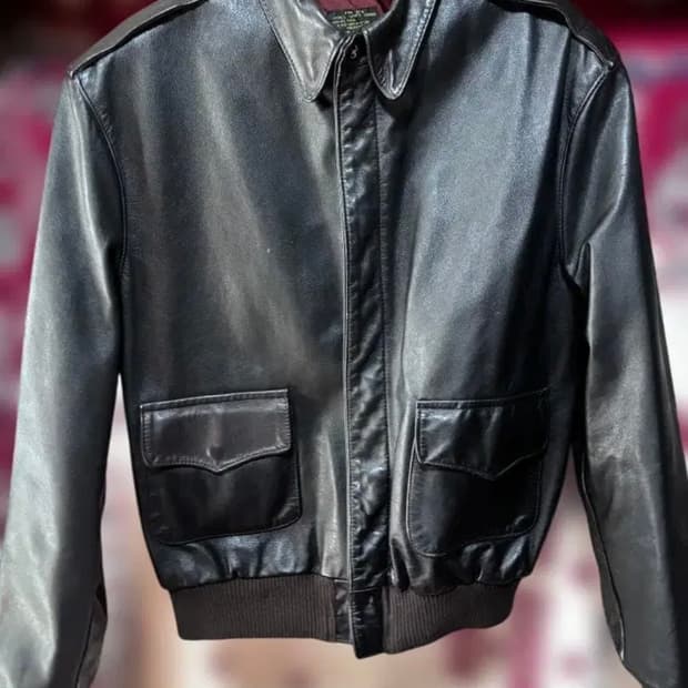 A-2 플라이트 자켓 가죽 다크 브라운 42