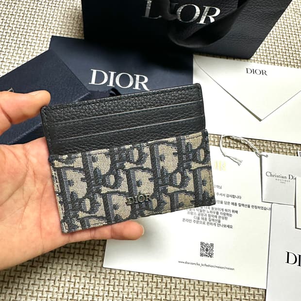 [미사용/새상품] 25ss 디올 오블리크 카드지갑