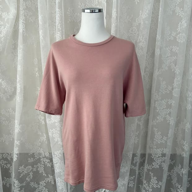 XS) 코스 COS 루즈핏 반팔 티셔츠 인디핑크