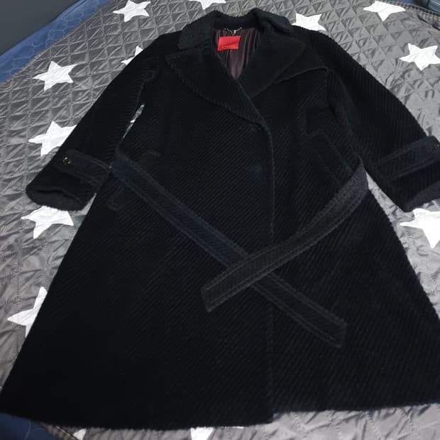 CALLIA 칼리아 울 baby라마 혼방 벨티드 럭셔리 롱코트 (77)