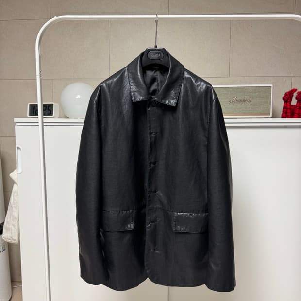 자라 르메르맛 페이크레더 자켓 L