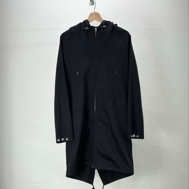 마르니 블랙 2013aw 체스트 투포켓 롱 후디 자켓 