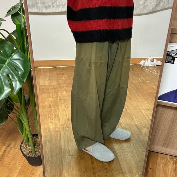 미니멀프로젝트 와이드 면 팬츠