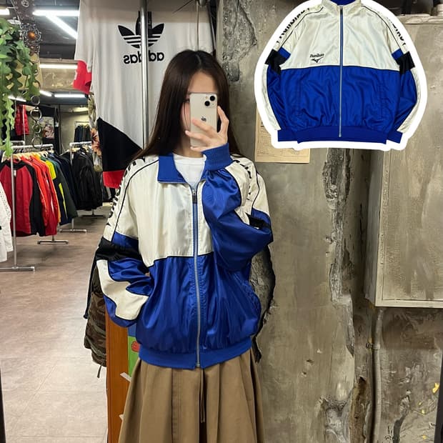 90s 미즈노 런버드 재팬 집업 져지 블루  #csz1600