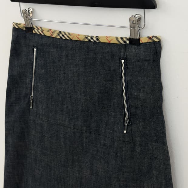 버버리 데님 스커트