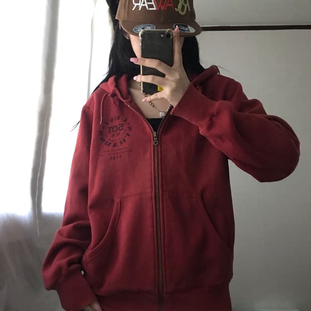 리바이스501 레드 후드집업