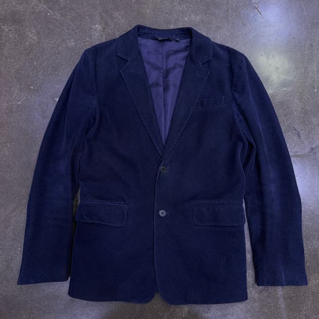 DKNY 코듀로이 패치워크 캐쥬얼 스포츠자켓 네이비 S