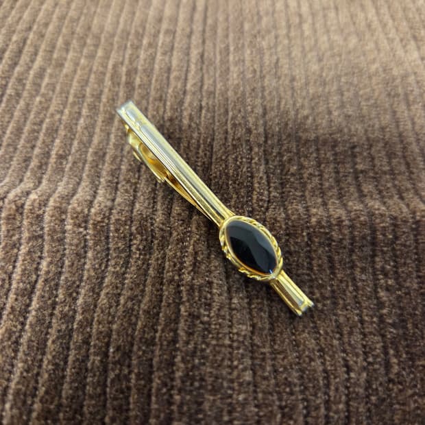 유럽 빈티지 24k 도금 넥타이 핀