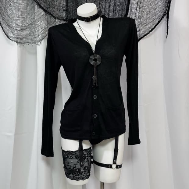 black cardigan