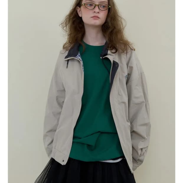 노컨텐츠 코튼 캐주얼 점퍼 베이지