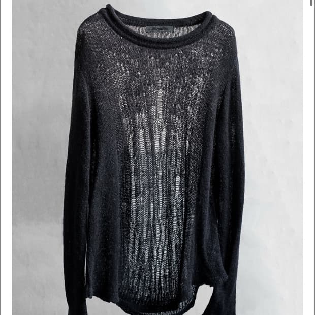 블랙멀 모헤어 니트 distressed mohair knit