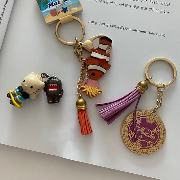 고전키티 알라딘 등 키링 일괄 니모