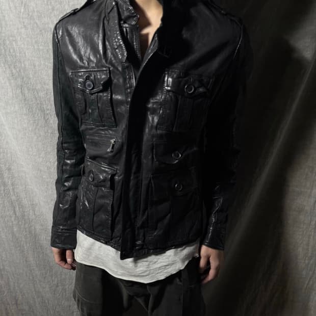 Lamb Leather Multi-Poket Jacket