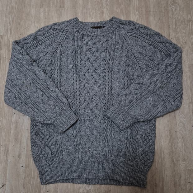 Botany 500 그레이 꽈배기 니트 L(100)