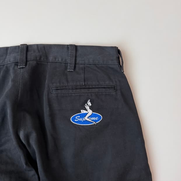 슈프림 핀업 치노 팬츠 블랙