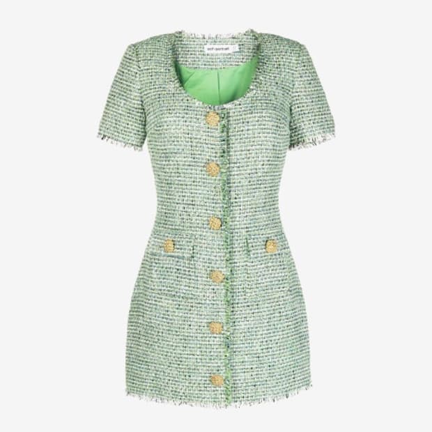 셀프포트레이트 트위드 미니원피스