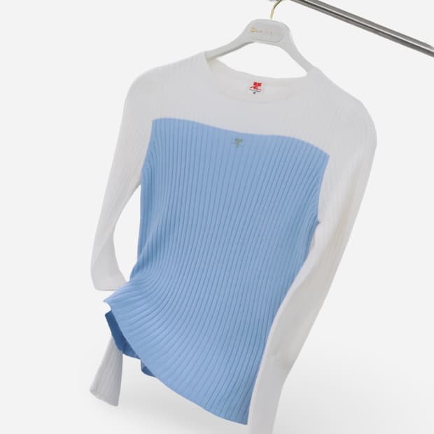 Courrèges Two-Tone Ribbed Knit