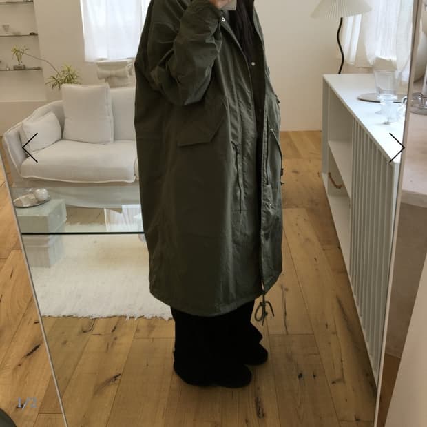 시오아 캠프 롱 야상 카키