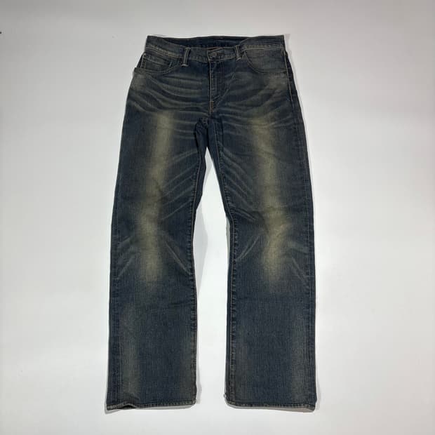 리바이스 502 워싱 데님팬츠