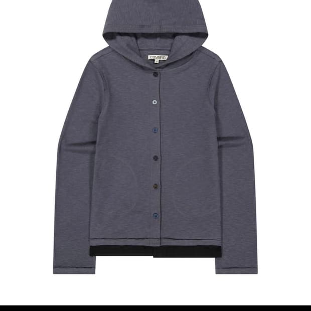 코이세이오 투폴드 버튼업 후디 차콜