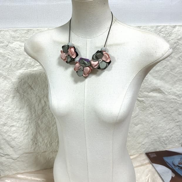 빈티지 플라워 오리엔탈 스네크체인 목걸이