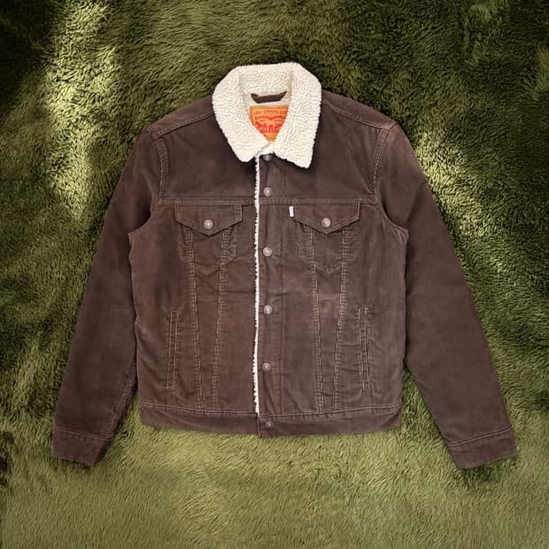 [M] 리바이스 타입3 코듀로이 쉐르파 자켓 브라운