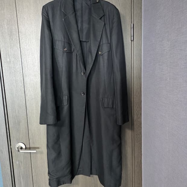 요지 야마모토 뿌르옴므 실크 코트