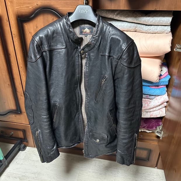 레더파크 워싱 차심 말가죽 레이서 자켓