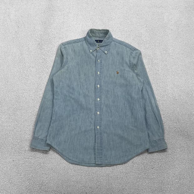 폴로 랄프로렌 포니 로고 샴브레이 데님 셔츠