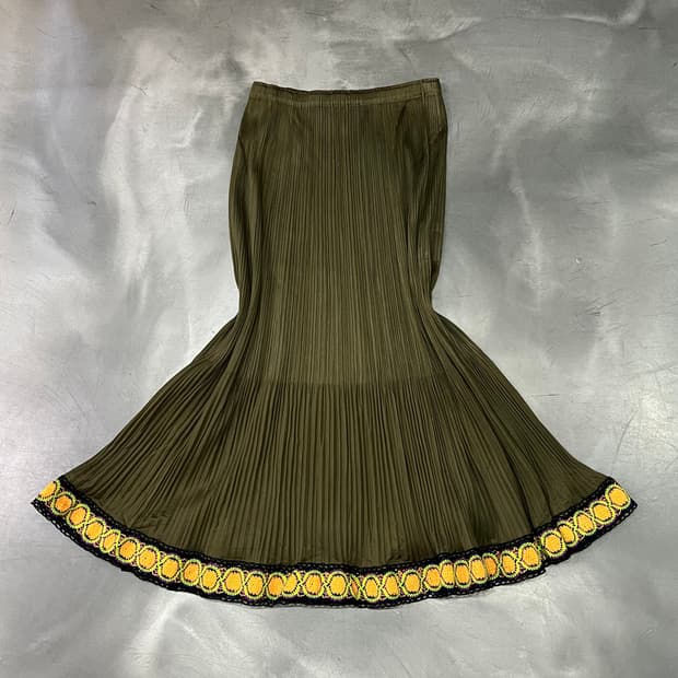  플리츠플리즈 디테일 플리츠 롱 스커트 y14789