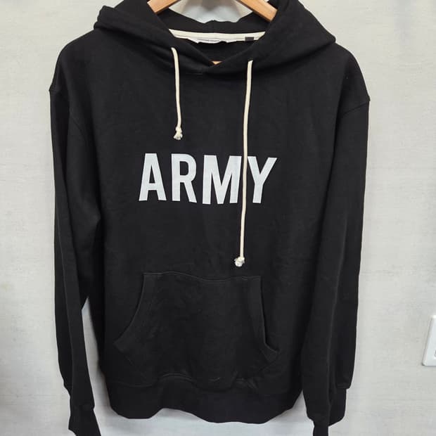 유니폼브릿지 army 로고 스웻 후드티 m 오버핏 