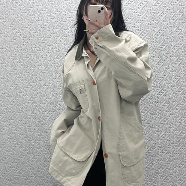 엘엘빈 90's 캐주얼 빈티지 워크 초어 자켓 L C08768
