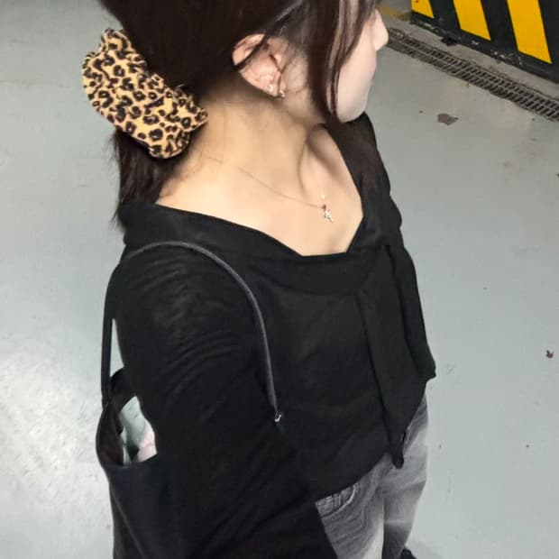 TheOlea 대왕호피 스크런치